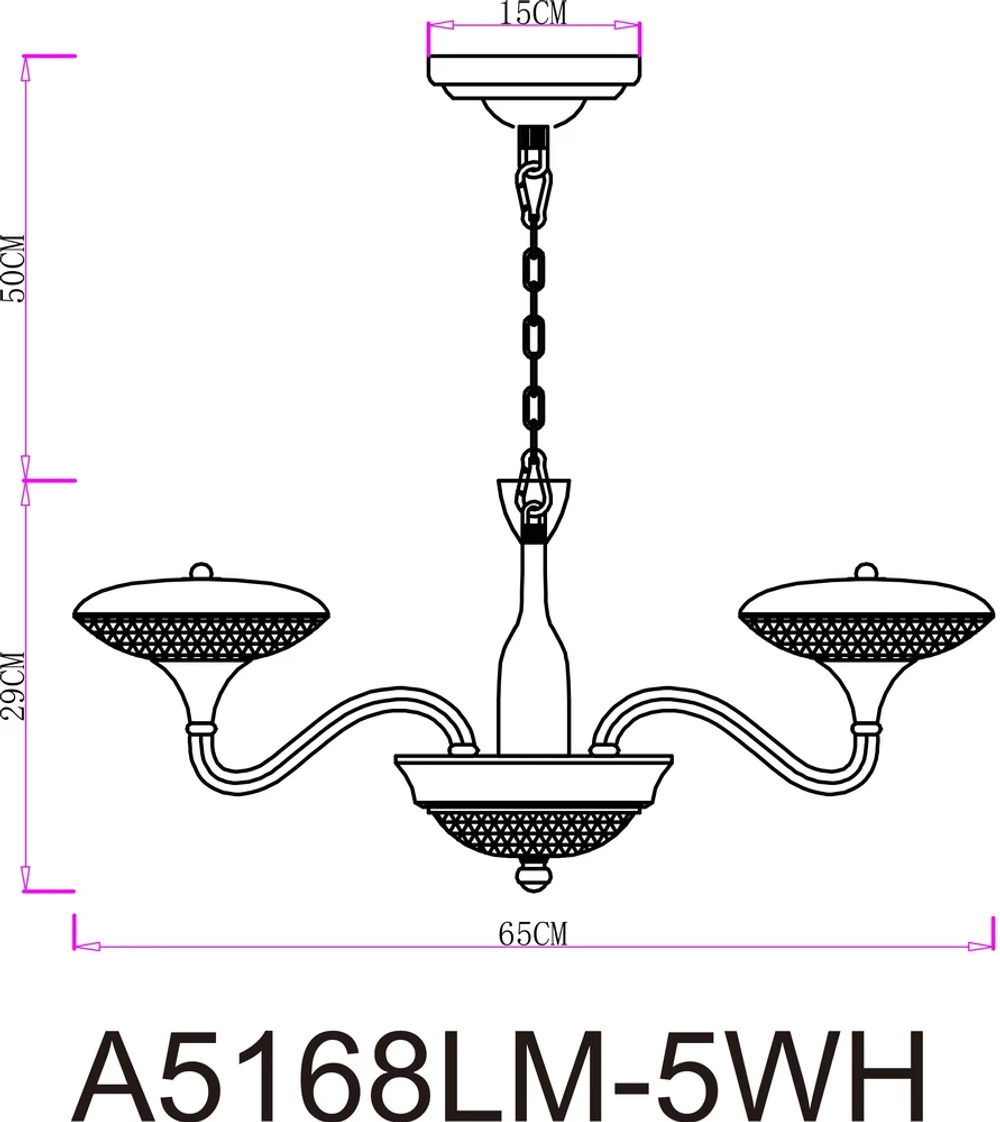 Подвесная люстра Arte Lamp BERN A5168LM-5WH