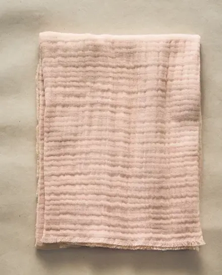ZARA HOME ДЕТСКИЙ МУСЛИНОВЫЙ ПЛЕД, РОЗОВЫЙ