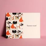 Открытка средняя 12×18см "С Днем Рождения! Компания-коты" (Дарите Счастье)