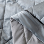 Велюровое покрывало в клетку OVL038, размер 240*260, наволочки 50-70 2 шт