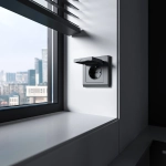 Розетка влагозащищенная с заземлением с крышкой и шторками IP44 (графит матовый) W1171264