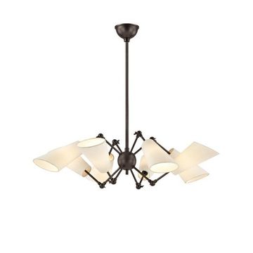 ЛЮСТРА   Hudson Valley BUCKINGHAM С 8 АБАЖУРАМИ