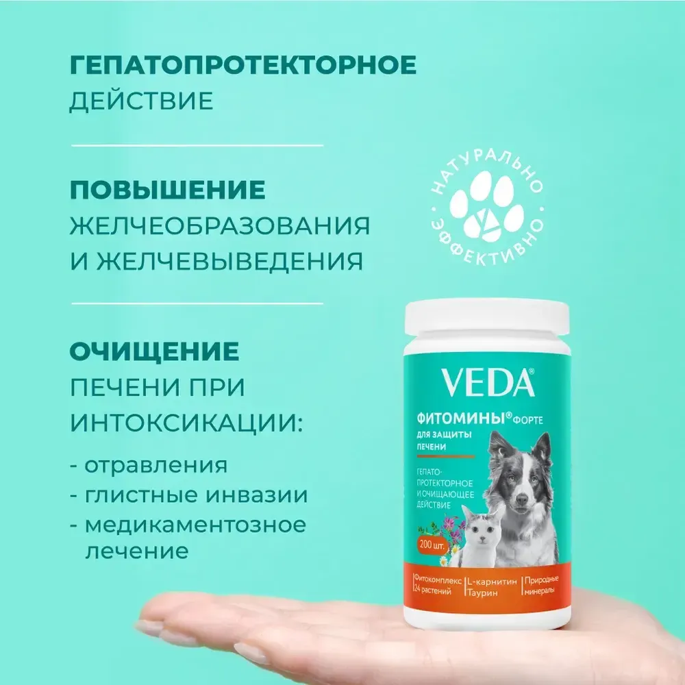 Комплекс Фитомины Форте для защиты печени собакам и кошкам на основе растительных, минеральных и биоактивных веществ, 200 таблеток Комплекс Фитомины Форте для защиты печени собакам и кошкам на основе растительных, минеральных и биоактивных веществ, 200 таблеток