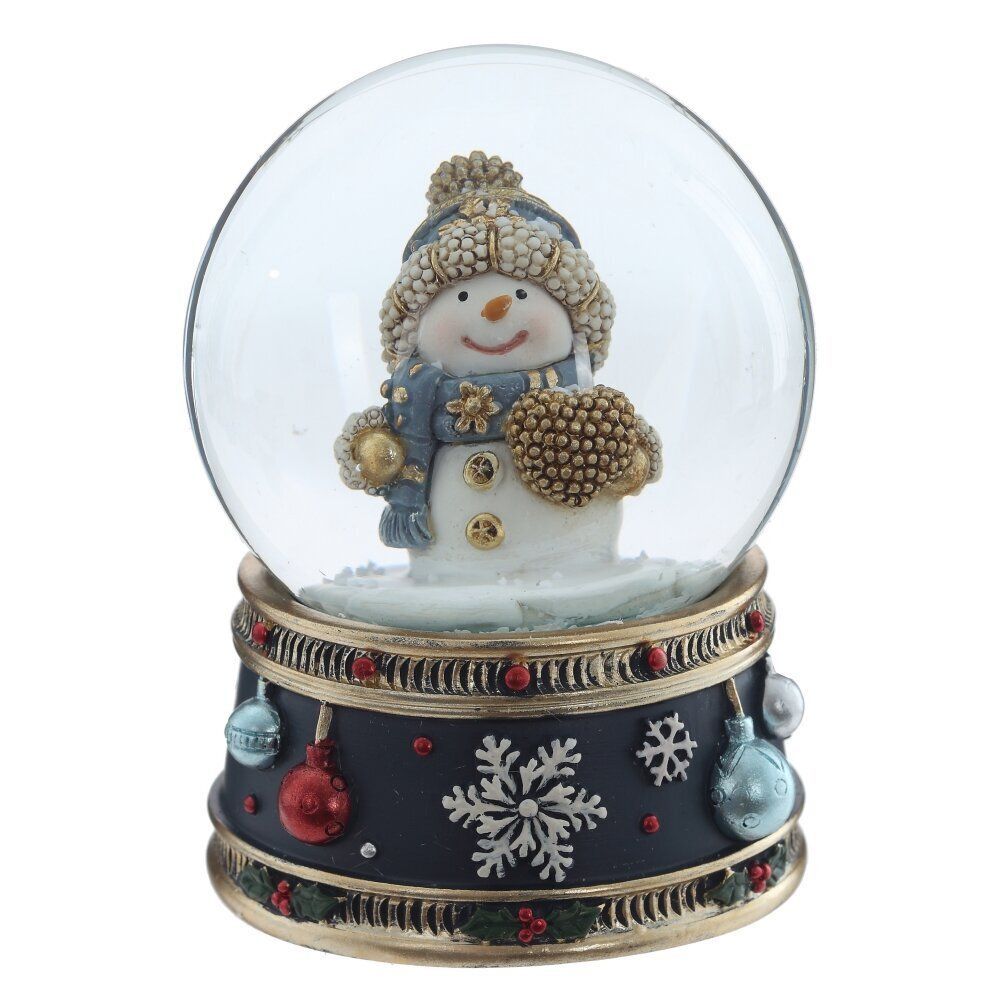 GAEM Фигурка декоративная "Снеговик" в стекл шаре, D 6.5 см, L6,5 W6,5 H8,5 см, 2в.