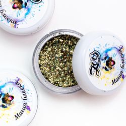 1249 Глиттер голографический "Магия блеска" 2 г зелёный