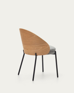 Стул Eamy светло-серый из шпона ясеня с натуральной отделкой