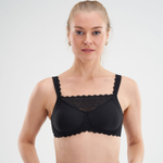 Бюстгальтер ортопедический после мастэктомии с манишкой Amoena Dana без косточек, черный, 95C