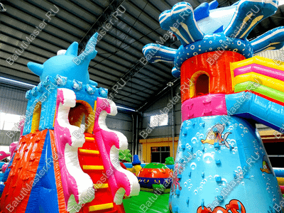 Коммерческий надувной батут "На морском дне" 14*7*6 м