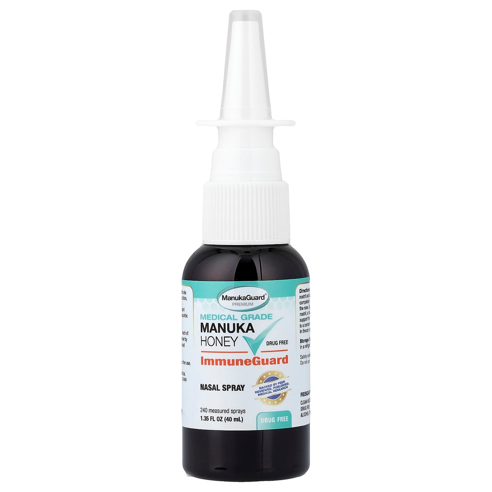 ManukaGuard, Medical Grade, мед манука, ежедневный спрей для очищения носа, 40 мл (1,35 жидк. унции)