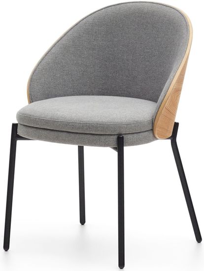 Стул Eamy светло-серый из шпона ясеня с натуральной отделкой Испания La Forma