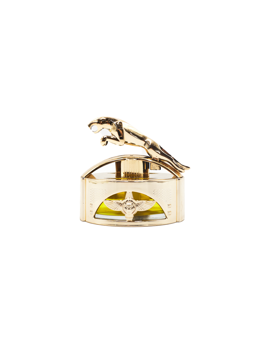 Ароматизатор для автомобиля на торпеду "Ягуар" золотистый. Запах Цитрус, 45 мл