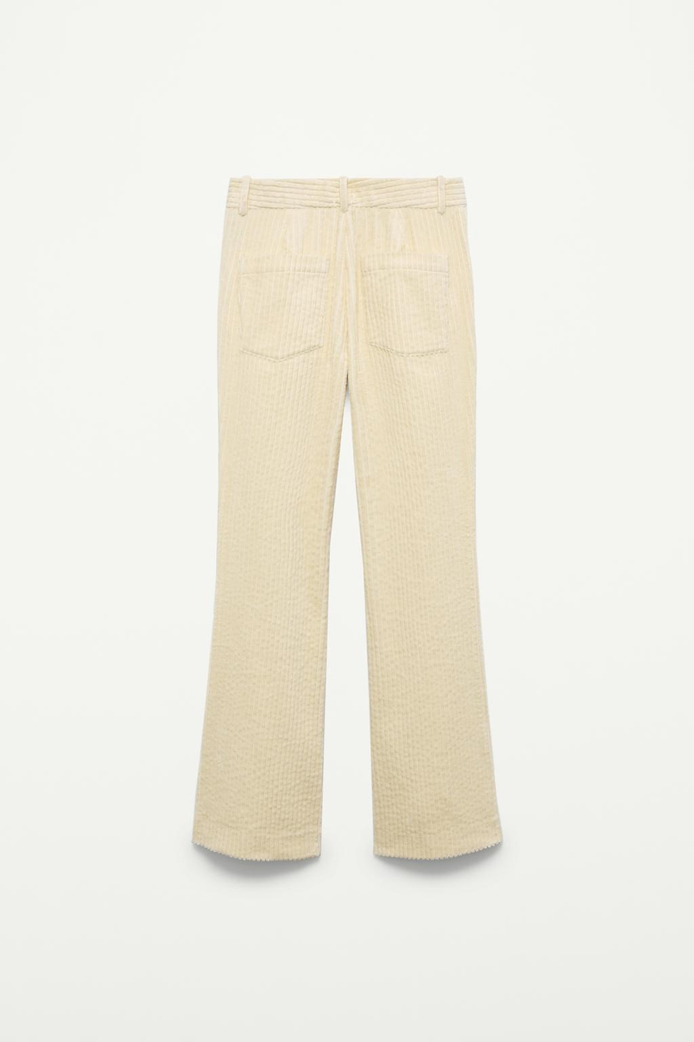 ZARA ВЕЛЬВЕТОВЫЕ РАСКЛЕШЕННЫЕ БРЮКИ — THE ITEM, ВАНИЛЬНЫЙ