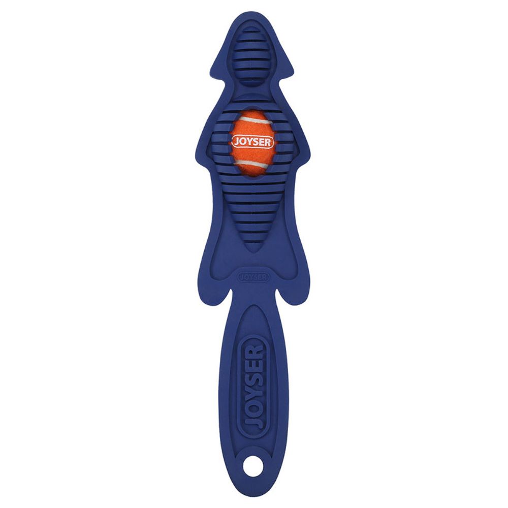 Игрушка для собак JOYSER Slimmy Большая шкура лисы из резины c мячом-пищалкой M/L синяя, 45 см