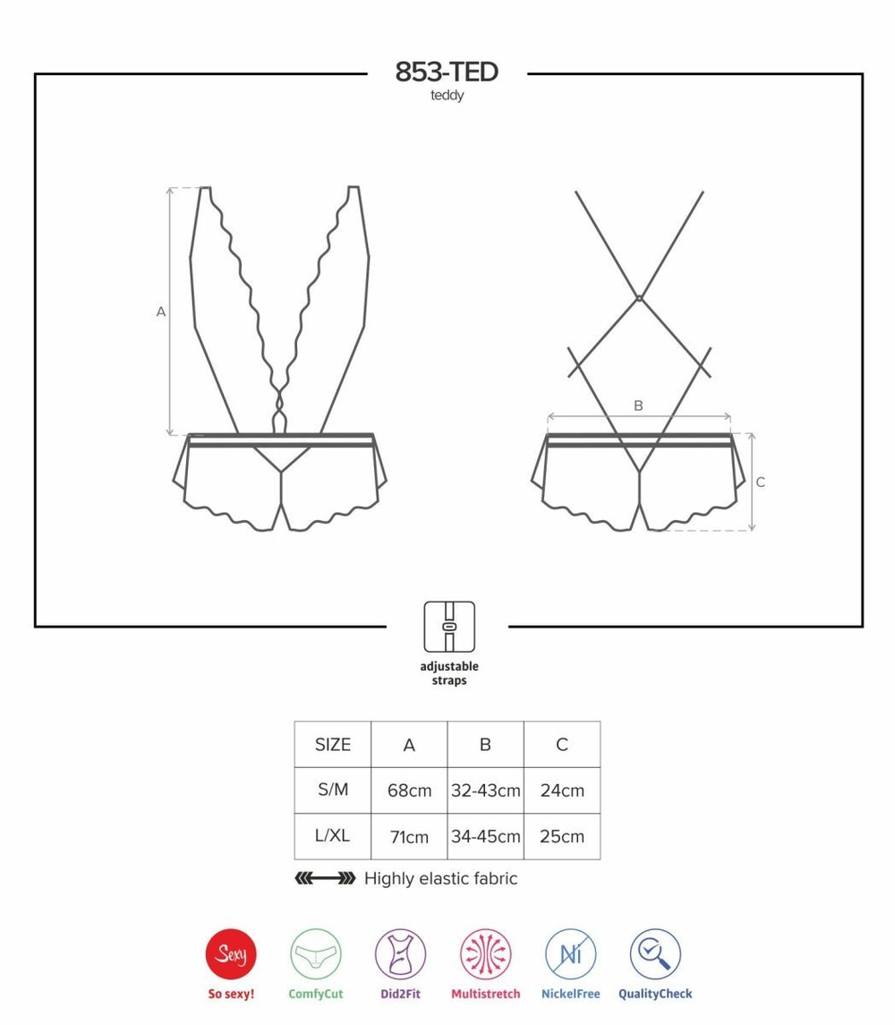 Оригинальное кружевное боди (Размер: L-XL) (Цвет: черный)