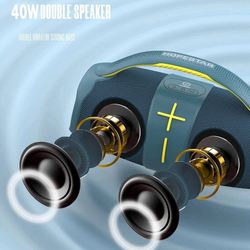 Портативная беспроводная Bluetooth колонка HOPESTAR H60 / 20 Вт / блютуз колонка / синяя