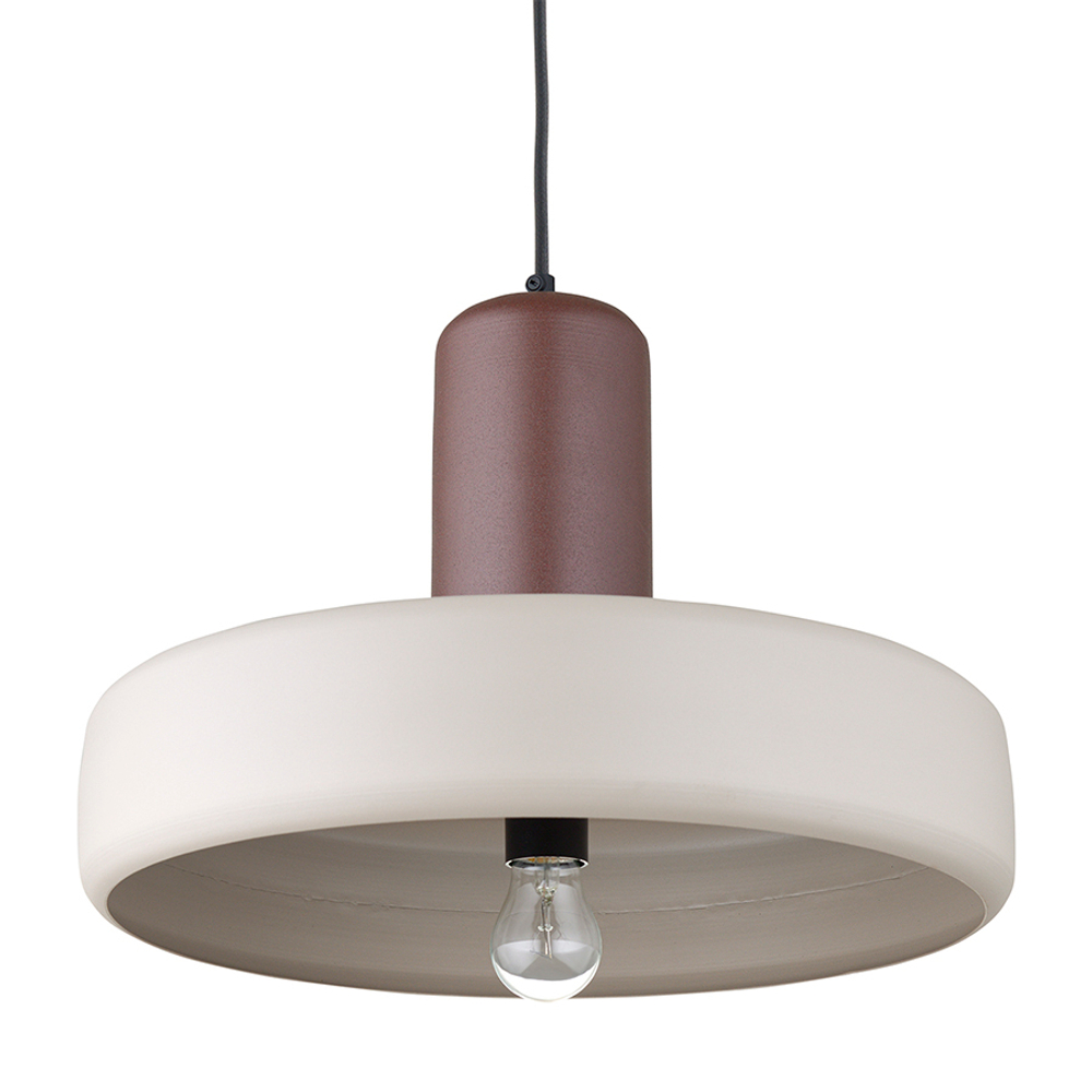 Светильник подвесной juko, D42х31 см, вишневый/бежевый