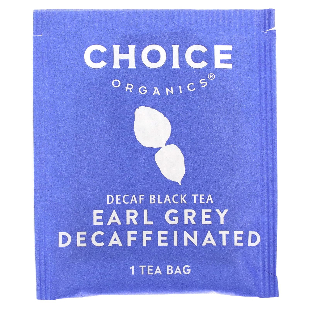 Choice Organic Teas, Черный чай без кофеина, Эрл Грей, 16 чайных пакетиков, 29 г (1,02 унции)
