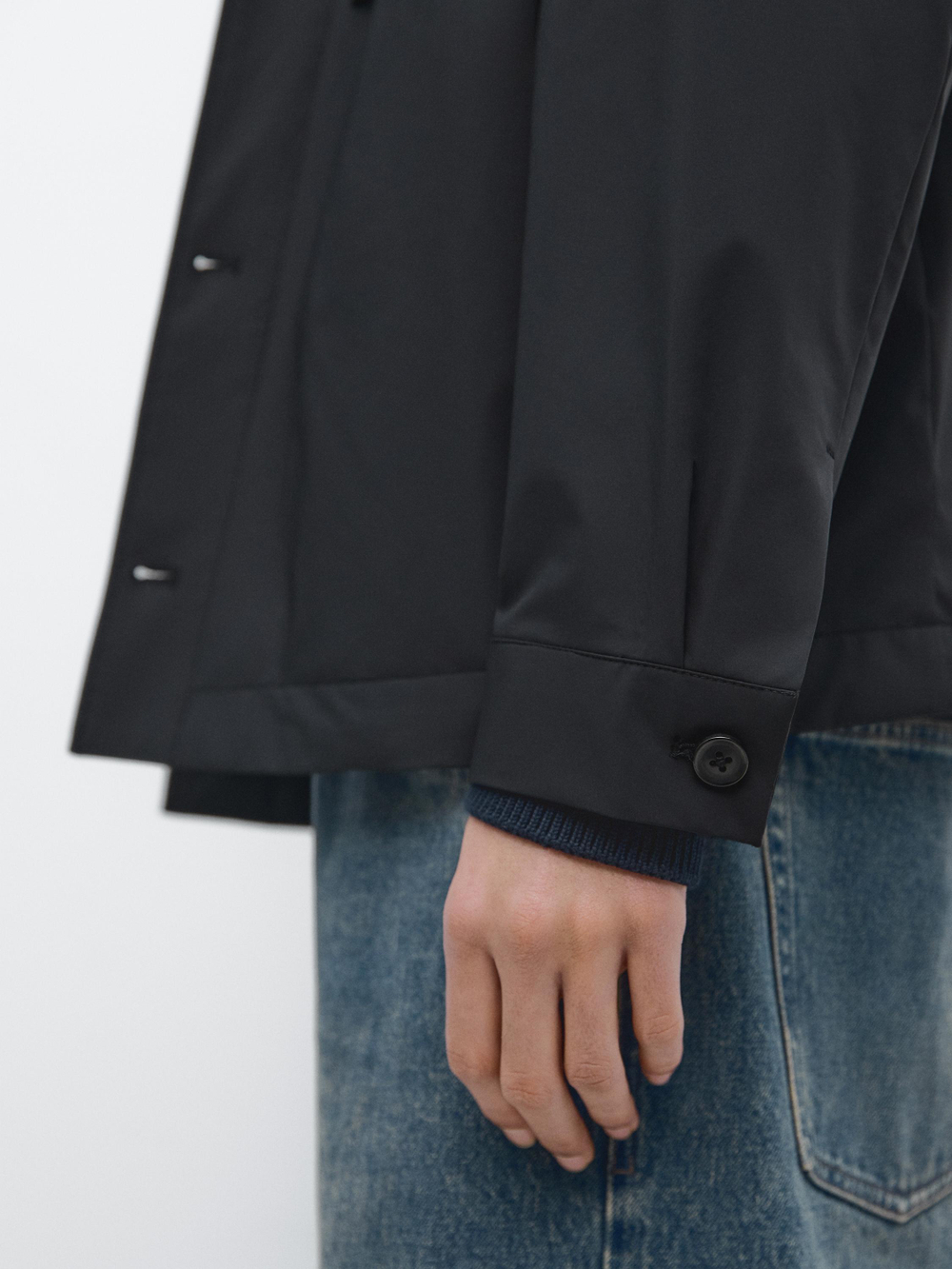 Massimo Dutti Короткая куртка с карманами, темно-синий