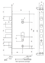 Замок тяжёлый Apecs T-0523-C-AB-L