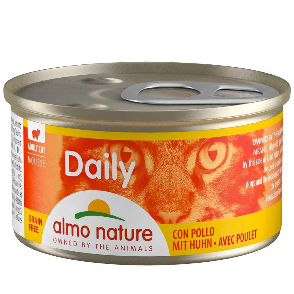 Almo Nature консервы для кошек &quot;Daily&quot; с курицей (мусс) 85 г банка