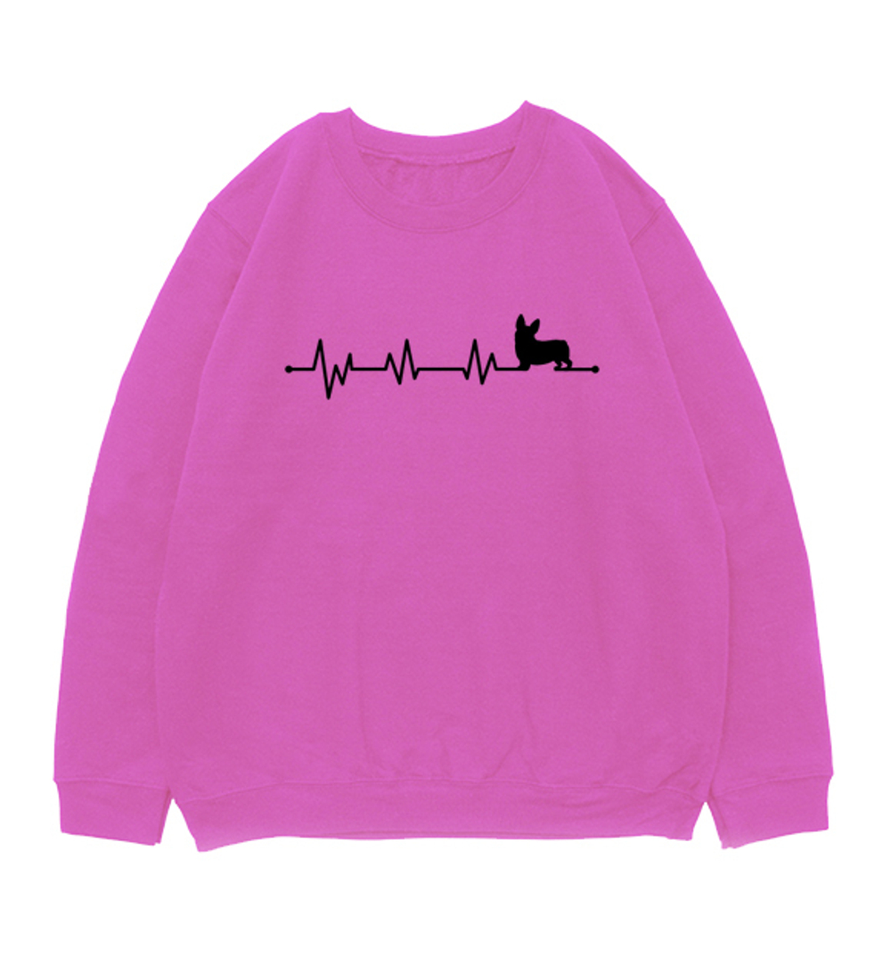 Свитшот "Корги - сердечный ритм"