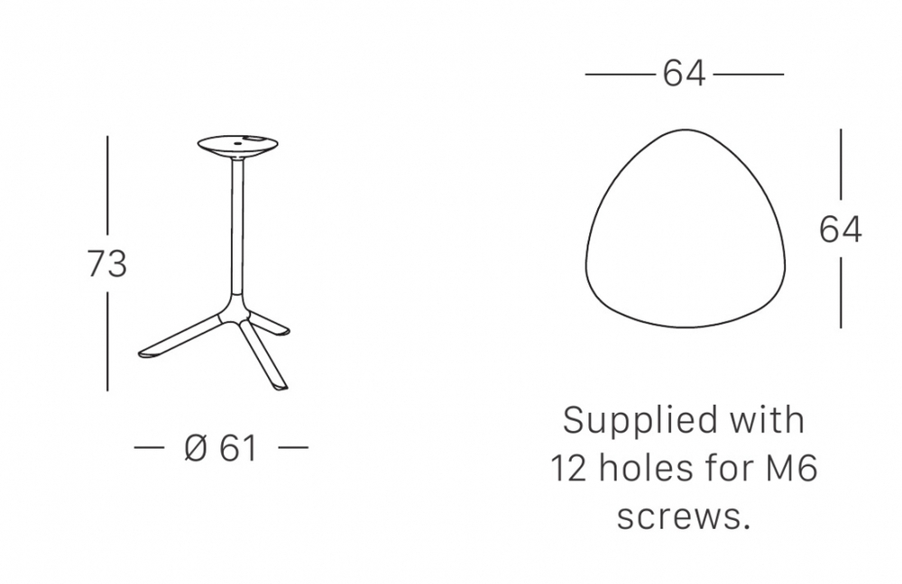 Стол ламинированный обеденный складной Scab Design Tripe Folding, черный, зернистый