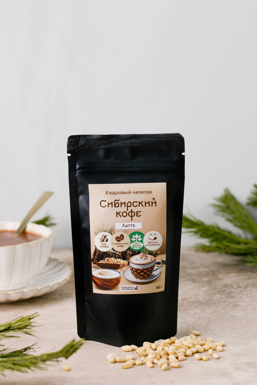 Кедровый напиток Сибирский кофе ЛАТТЕ / 90 г / дой пак / Сам бы ел