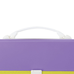 Папка-портфель пластиковая BRAUBERG "JOY" А4 (330х245х35 мм) 13 отделений с окантовкой фиолетовая (2 штуки в упаковке)