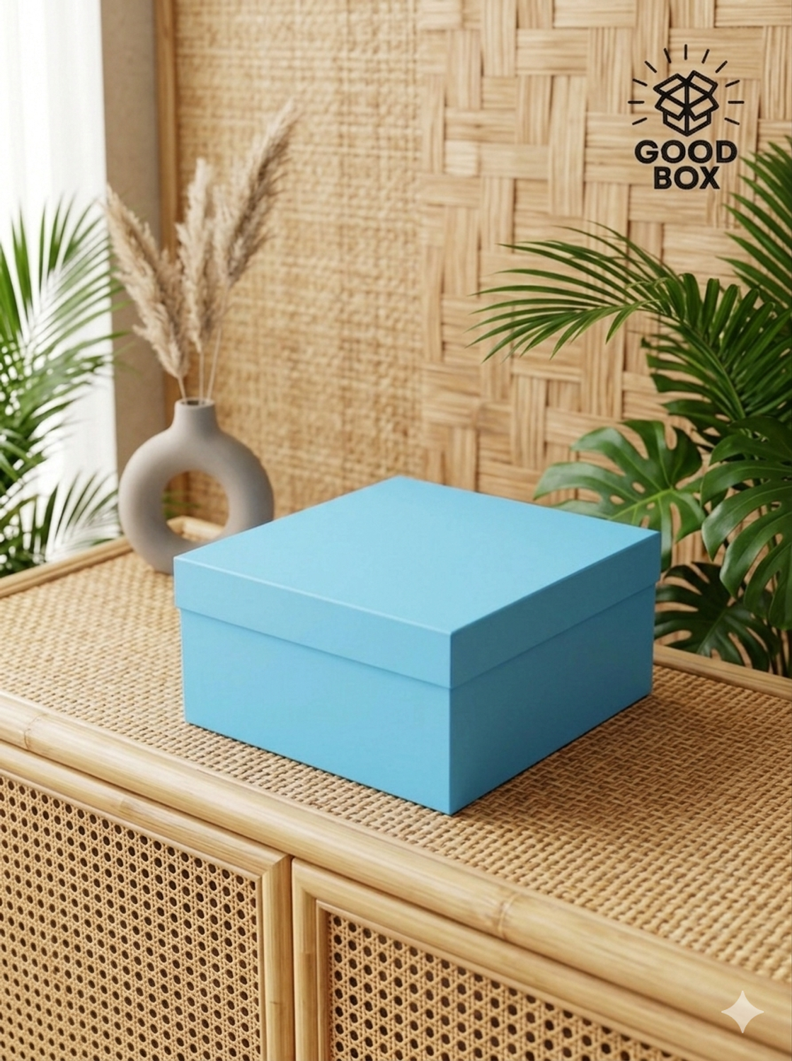 Коробка 250*250*110 ГОЛУБАЯ