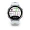 Garmin Forerunner 970 белые, титановый безель, с бело-зеленым ремешком