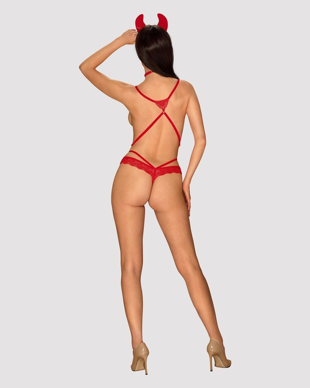 Костюм дьяволицы Evilia (Размер: S-M) (Цвет: красный)