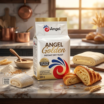 Дрожжи сухие инстантные золотые для слойки и заморозки Angel 500 гр(Россия)