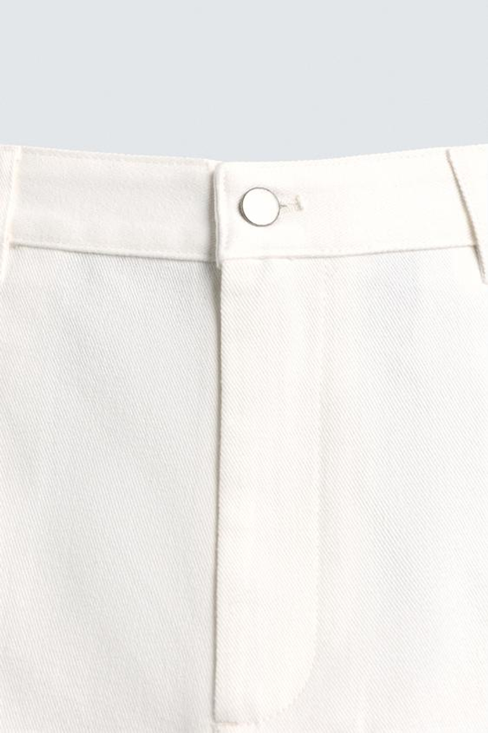 ZARA ШОРТЫ RELAXED FIT, БЕЛЫЙ