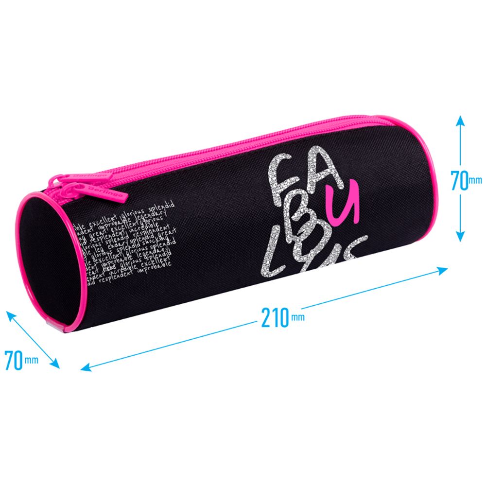 Пенал-тубус 2 отделения, 210*70 Berlingo "Fabulous", полиэстер