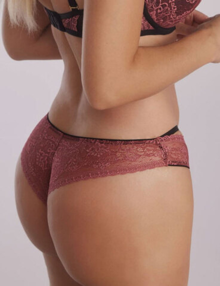 Трусы Kinga Eva бразильяно (черный/розовый)