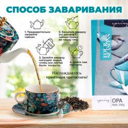4 сезона Spring, черный цейлонский листовой чай премиум качества, 200 г