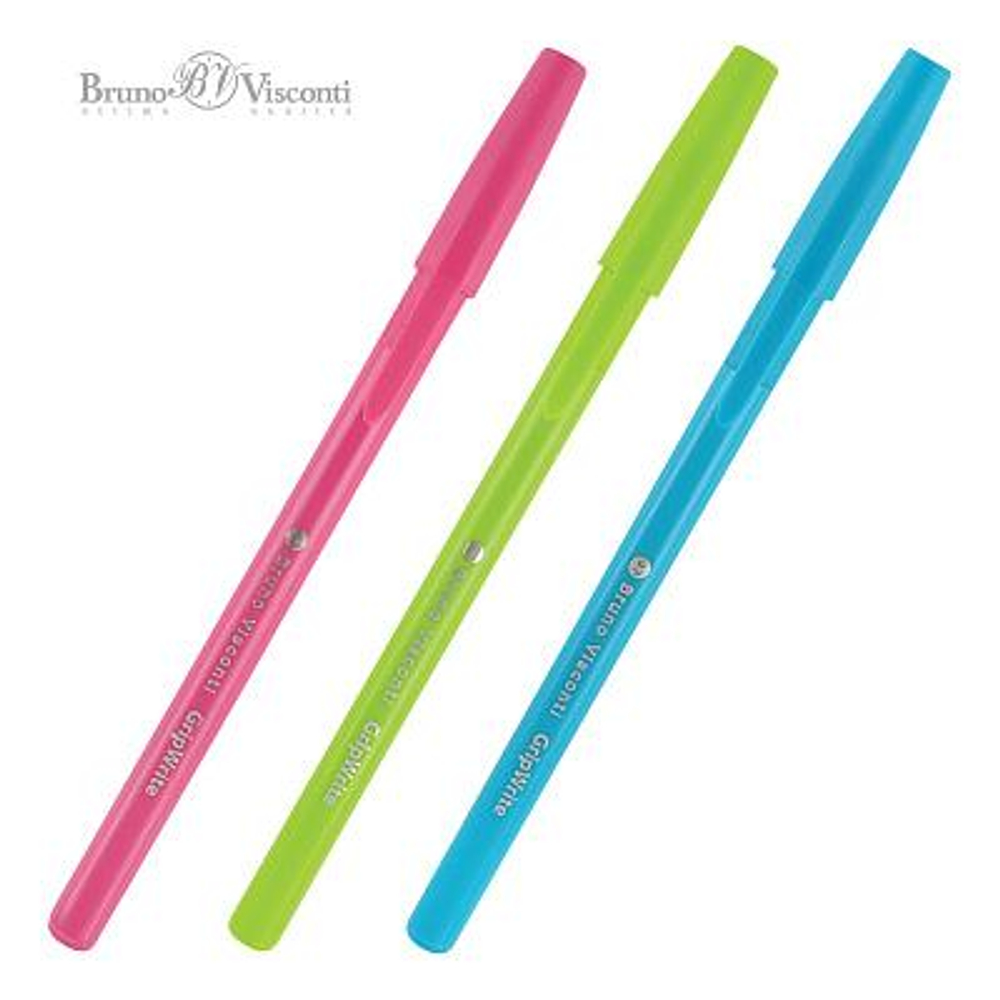 Ручка "GripWrite Special" шариковая 0.7 мм, синяя (3 цвета) (Bruno Visconti)