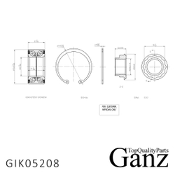Подшипник ступицы задний BMW E81/87/90/91 GANZ GIK05208