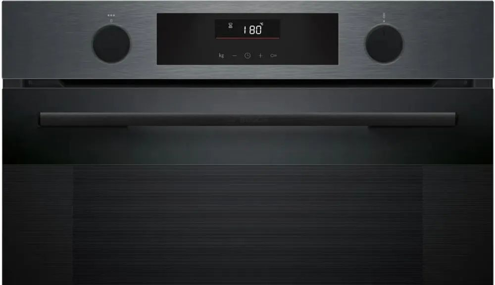Электрический духовой шкаф BOSCH HUA736EG0T Serie 4, 59.3 см, 76 л, 8 режимов, гриль, чёрный