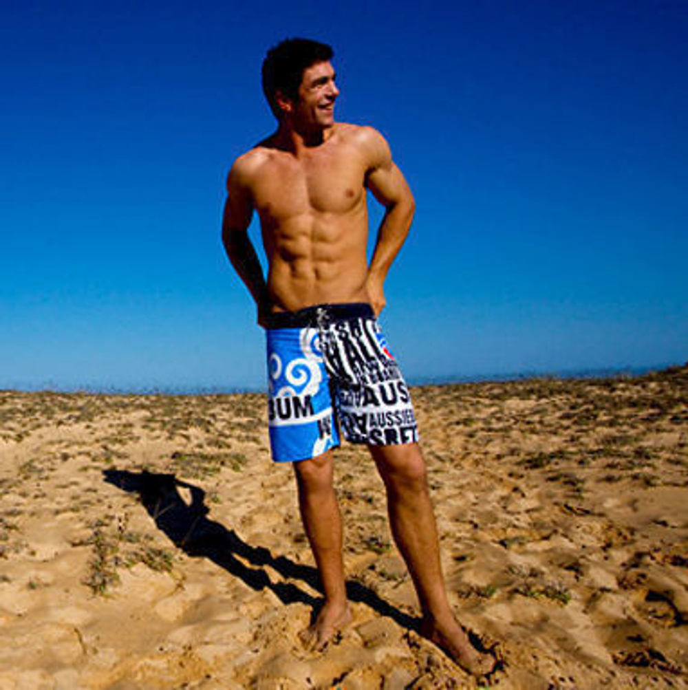 Мужские плавательные шорты синие Aussiebum Surf Shorts Tidal