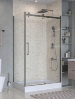 Душевой уголок BelBagno MARINO-2-AH-1-110/100-C-GM 110х100см профиль оружейная сталь, стекло прозрачное