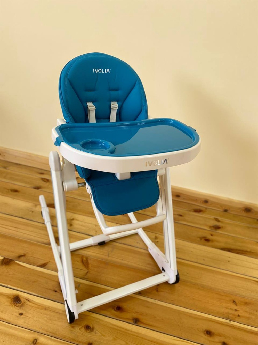Стул для кормления на колесах IVOLIA Y1, синий