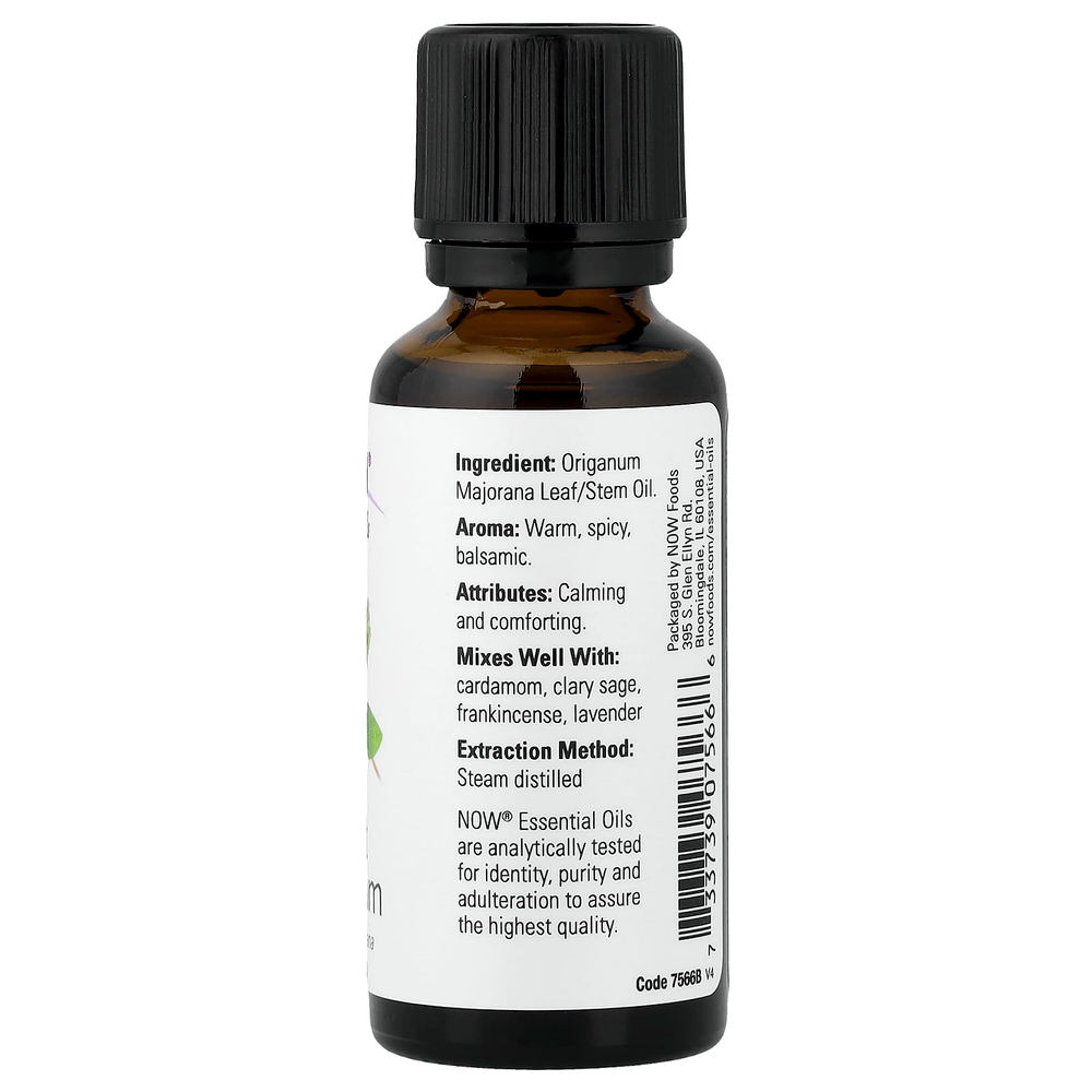 NOW Foods, эфирные масла, сладкий майоран, 30 мл (1 жидк. унция)