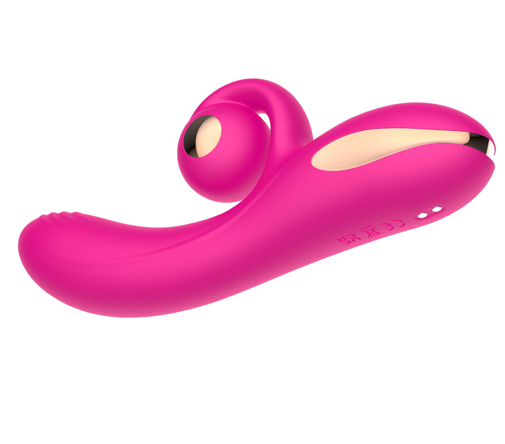 Вибратор-кролик Secwell с вращением ствола, розовый