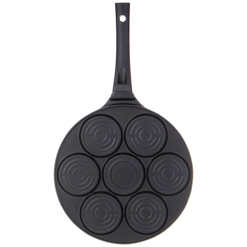 СКОВОРОДА AGNESS "ЗИМНЯЯ ЗАБАВА" ДЛЯ ОЛАДИЙ С АНТИПРИГАР.ПОКРЫТИЕМ ДИАМЕТР=26.5 СМ.(КОР=6ШТ)