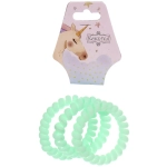 Резинки для волос силиконовые 3шт «ЕЖЕВИКА», цвет мятный, d-5,5см (Подвес Единорог)