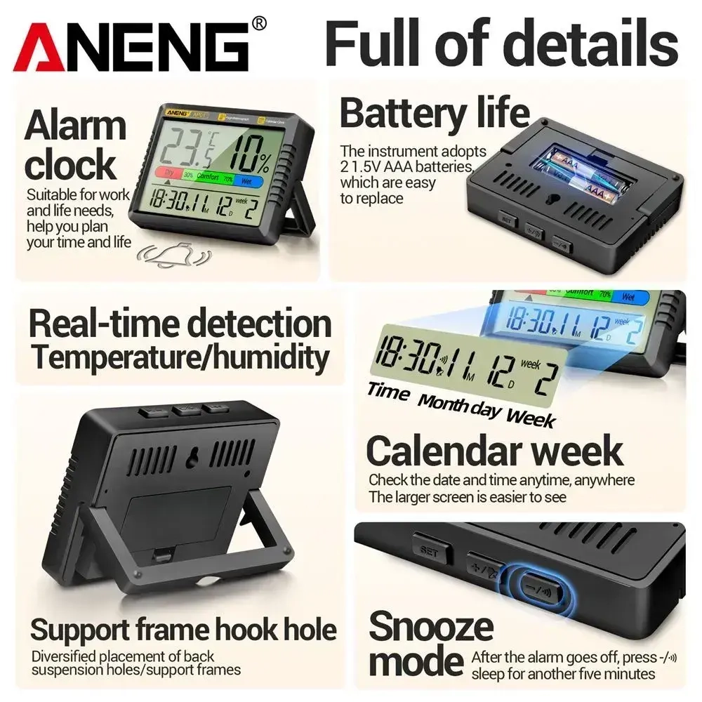 ANENG AP01 Многосценный измеритель температуры и влажности