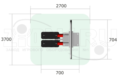 Уличный тренажер «Разведение ног»