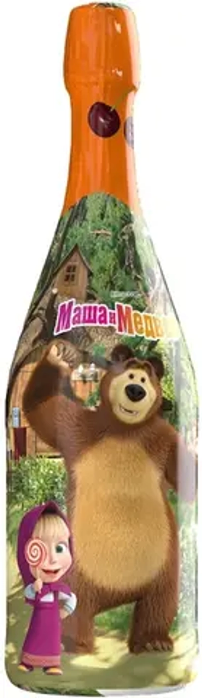 Детское безалкогольное шампанское Маша и Медведь Вишня / Masha i Medved Cherry 0.75 - стекло