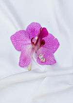 Серьги-пусеты с розовым цирконом